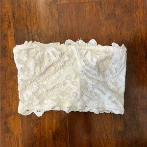 Free people white lace tube top